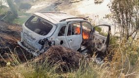 Encontraron un cuerpo calcinado dentro de una camioneta