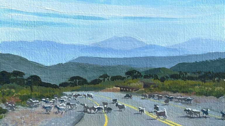 Pinturas con paisajes de la Patagonia se expondrán en una histórica torre de Italia