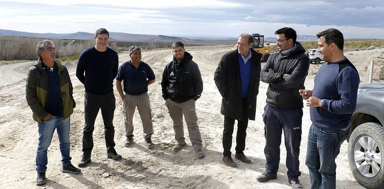 Visita a la zona de obra de acceso a Los Catutos. Visita a la zona de obra de acceso a Los Catutos.