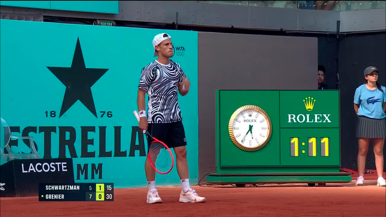Temporada para el olvido: Diego Schwartzman cayó en la primera ronda del Masters 1000 de Madrid ante el francés Hugo Grenier, 128° del ranking ATP. 