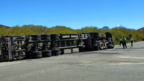 por que volco el camion del ejercito que iba cargado de mulas