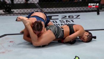 una argentina hizo historia en la ufc, pero cayo por una brillante sumision una argentina hizo historia en la ufc, pero cayo por una brillante sumision