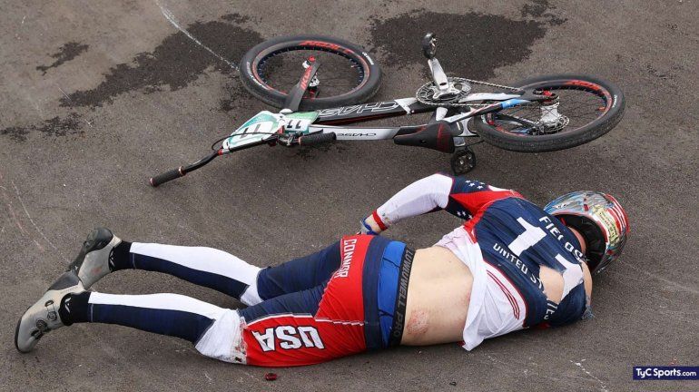 Uno de los competidores accidentados