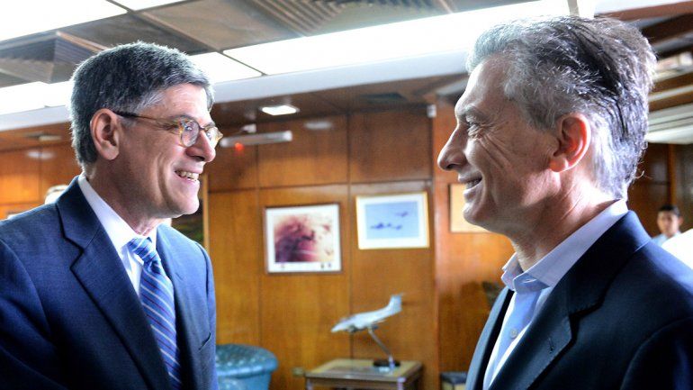 Macri junto al secretario del Tesoro de los Estados Unidos