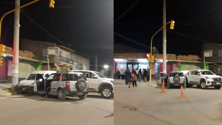 Confuso triple choque en el centro de Plottier