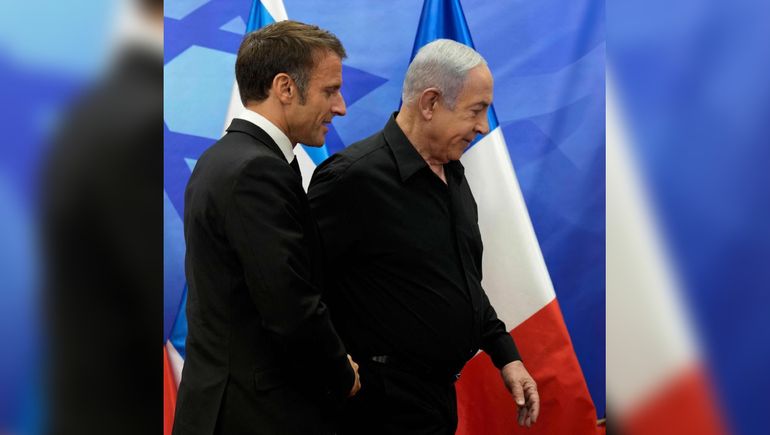 Macron visitó Israel y pidió frenar la guerra con Hamas