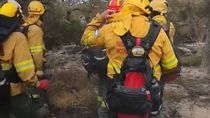 Incendios en la Patagonia: brigadistas en el Parque Nacional Los Glaciares, Santa Cruz. Incendios en la Patagonia: brigadistas en el Parque Nacional Los Glaciares, Santa Cruz.