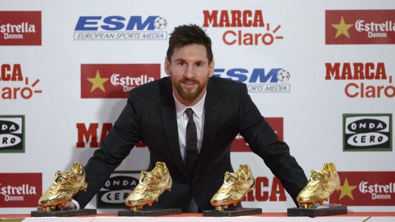 Lionel Messi recibió su cuarta Bota de Oro en España