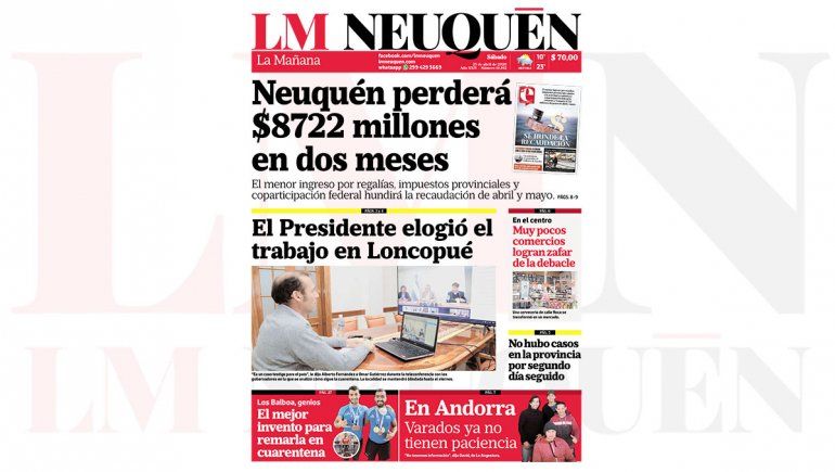 Repasá la edición impresa de este sábado