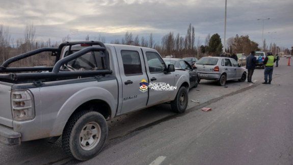 Un choque en cadena demoró el tránsito en la Ruta 7