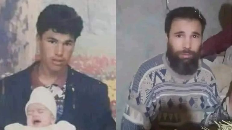 Omar bin Omran, antes del secuestro y luego de su liberación. Omar bin Omran, antes del secuestro y luego de su liberación.