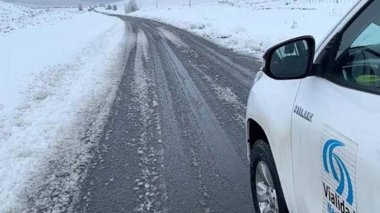 Las fotos de la ola polar en Chubut: cerraron los accesos a Península Valdés.