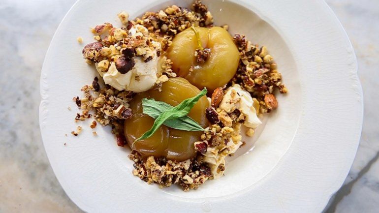 Receta: durazno japonés con mascarpone