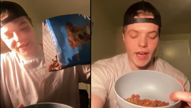 Un influencer fitness probó comida para perros por la proteína