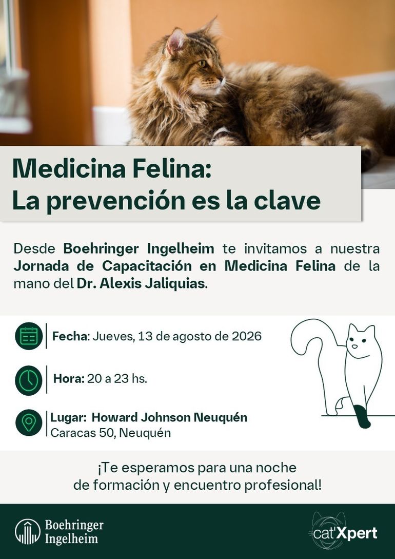 Este jueves se realizará una charla para médicos veterinarios. 