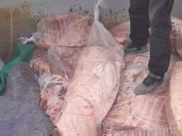 Parte de los cortes de carne desomisados. Parte de los cortes de carne desomisados.