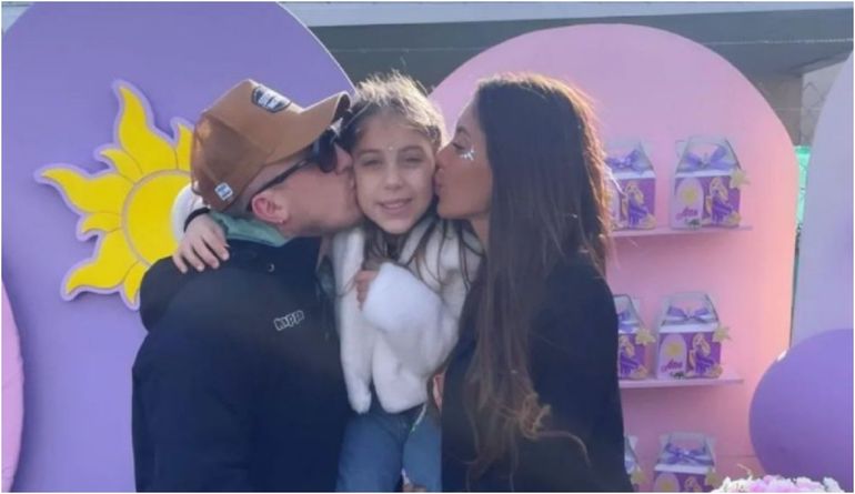 El Polaco y Valeria Aquino firmaron la paz y se mostraron compinches en el cumple de su hija