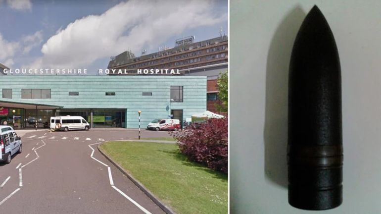 Llegó al hospital con una munición de guerra en el recto