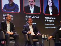 Nicolás Gadano, Juan Carlos Hallak y Marianela Villegas en Vaca Muerta Insights 2026 Nicolás Gadano, Juan Carlos Hallak y Marianela Villegas en Vaca Muerta Insights 2026
