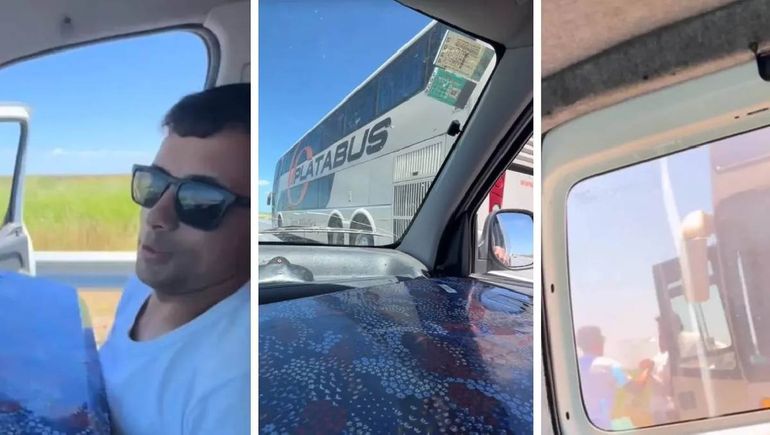 La insólita persecución en la Ruta 11 fue grabada y el video se rápidamente se viralizó.