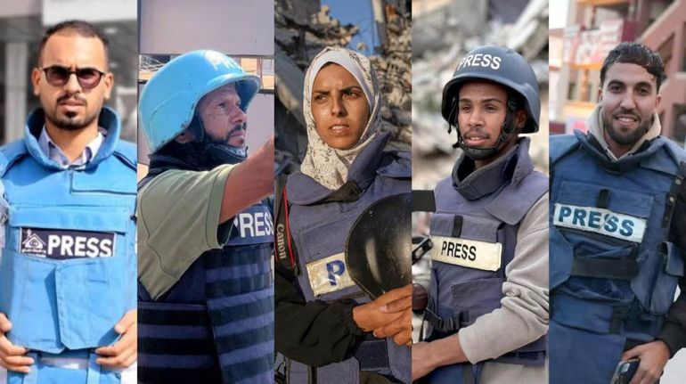 Son cinco los periodistas asesinados en el hospital de Gaza.