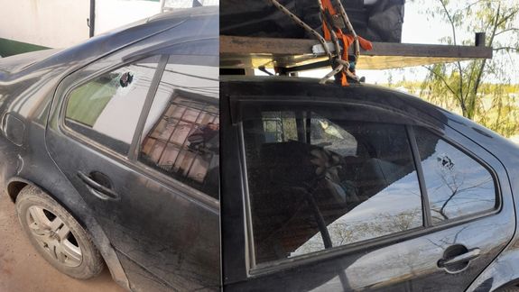 Les dispararon en Ruta 7 y una bala entró al auto: se salvaron de milagro