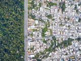 Vista aérea del centro de investigación que Brasil montó en su Amazonia.Fotografía: Agencia Noticias Argentinas/Xinhua