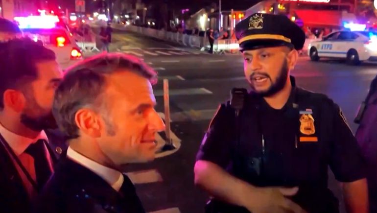 El insólito incidente de Emmanuel Macron: quedó atrapado en Nueva York por culpa de Donald Trump