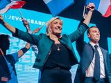 Marine Le Pen y Jordan Bardella, las figuras de la extrema derecha francesa.