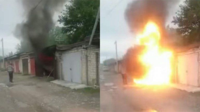 Le pasó por curioso: fue a mirar un incendio y salió despedido por una explosión