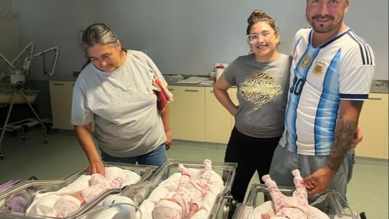 Les dieron el alta a las trigemelas de Trelew