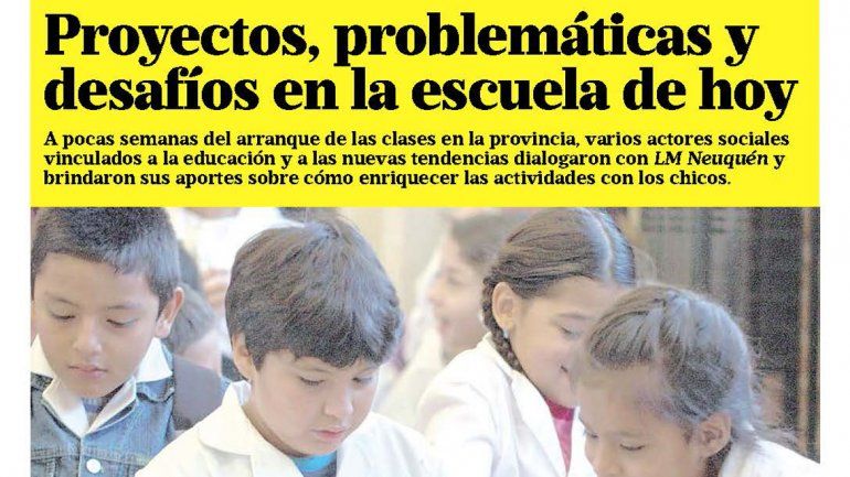 Proyectos, problemáticas y desafíos en la escuela de hoy