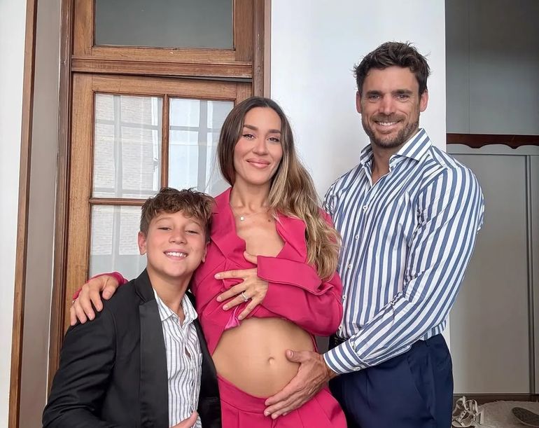 Jimena Barón, Matías Palleiro y Momo Jimena Barón, Matías Palleiro y Momo