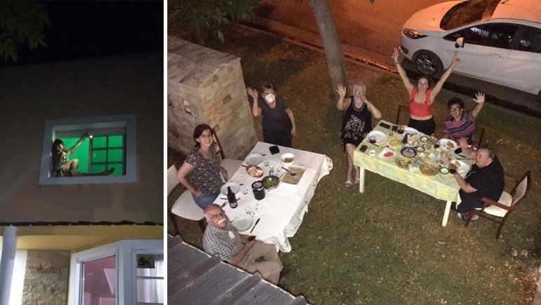 Fiestas en pandemia: era la única con COVID y cenó con su familia desde la ventana
