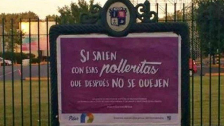 Polémica campaña: Si salen con esas polleritas que después no se quejen