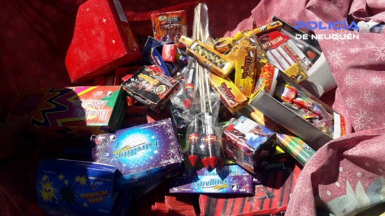 Pirotécnia secuestrada en las fiestas. Archivo.