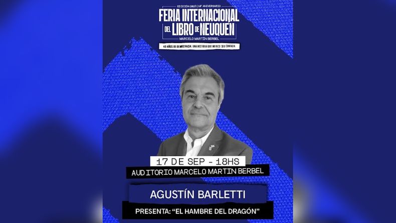 Agustín Barletti se presentará en la Feria del Libro