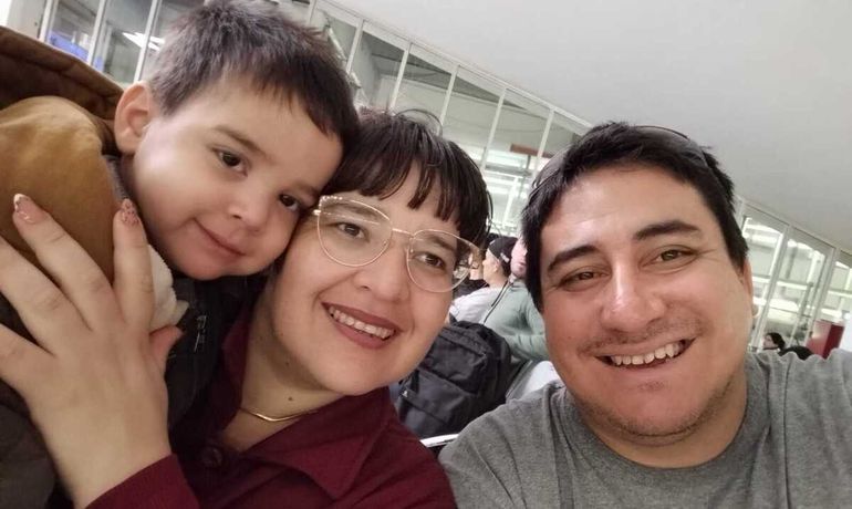 Lionel en su familia.&nbsp;
