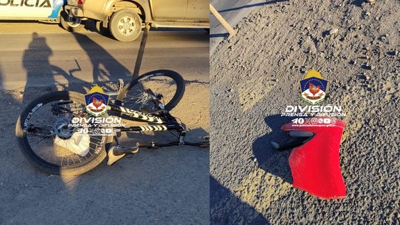 Conductor chocó a ciclista en la Ruta 7