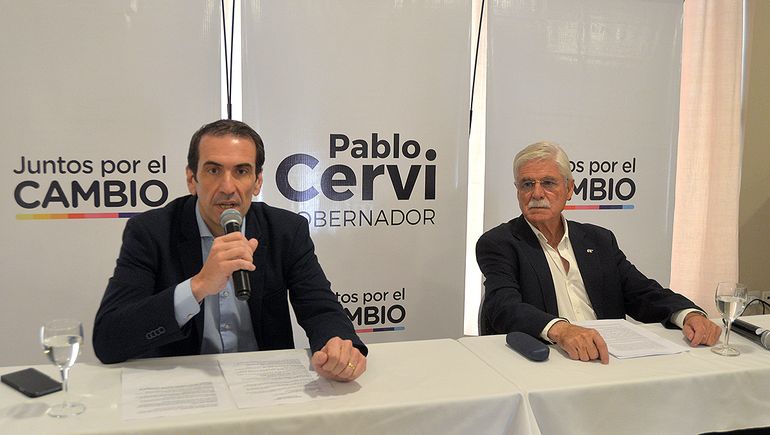 Pablo Cervi y su candidato a vice, Jorge Taylor.