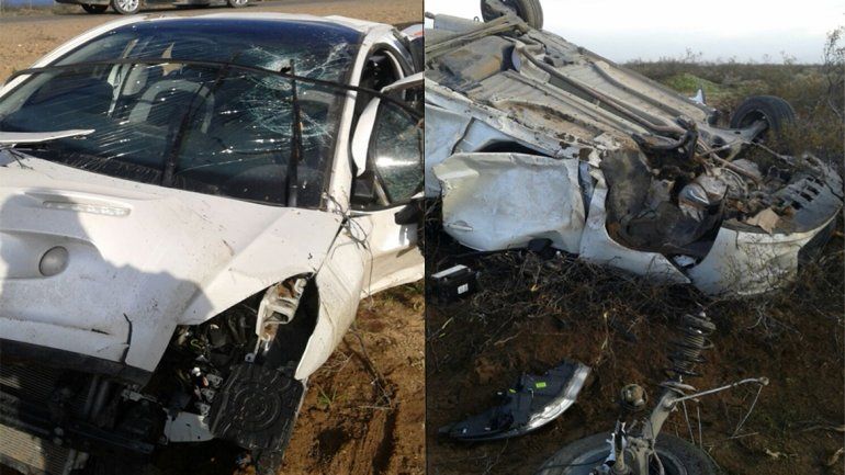 Una mujer volcó con su auto en la Ruta 22 cuando viajaba a Plaza Huincul