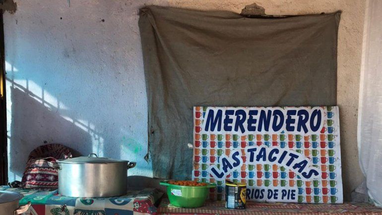 Un merendereo que se transformó en comedor por la pandemia