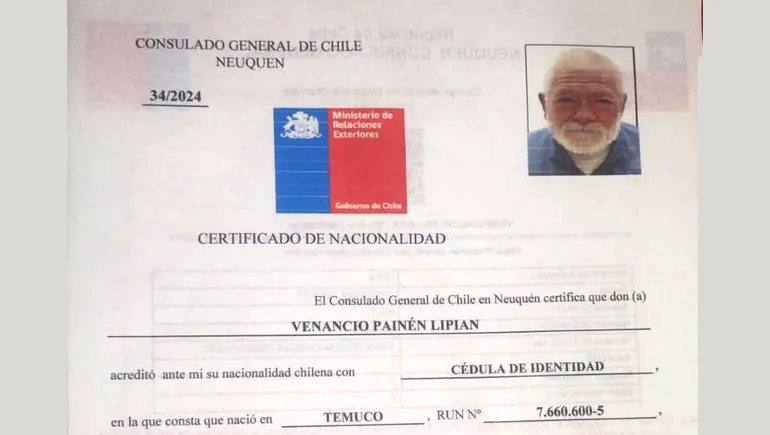 El Consulado de Chile acreditó la verdadera identidad de Jaime.