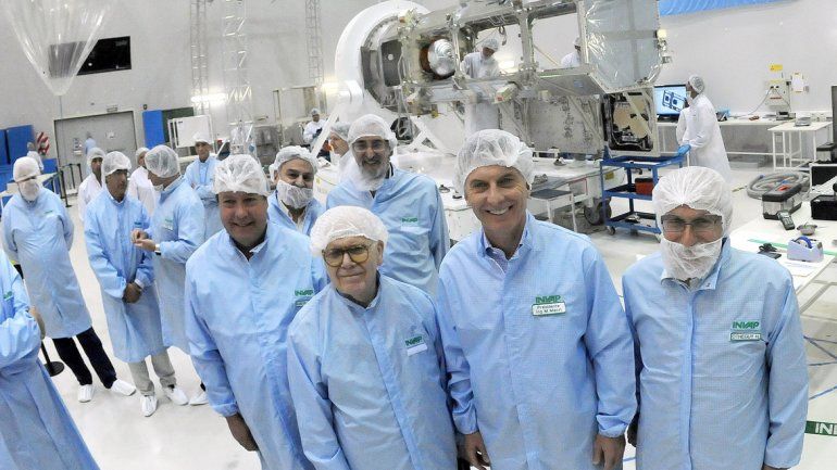 Macri en la sede del INVAP en Bariloche.