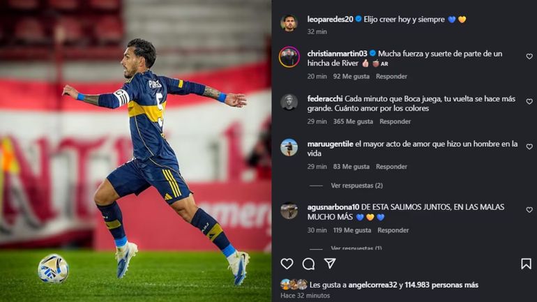 El posteo de Leandro Paredes El posteo de Leandro Paredes