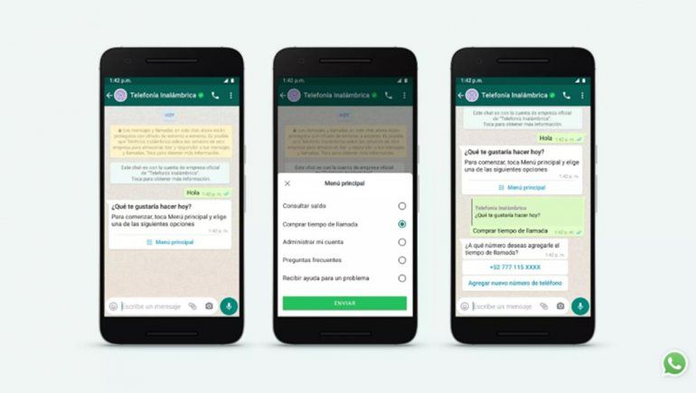 Nuevas opciones de WhatsApp para hablar con una empresa o negocio