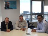 Darío Martínez con la federación de gremios petroleros