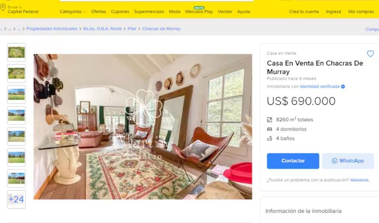 La China Suárez vende su casa La China Suárez vende su casa