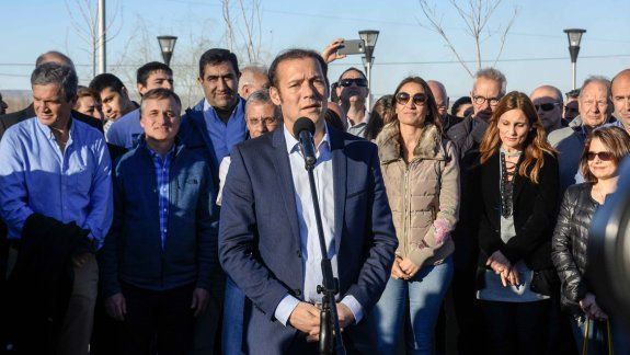 Omar Gutiérrez participó ayer de la inauguración del Paseo del Este.
