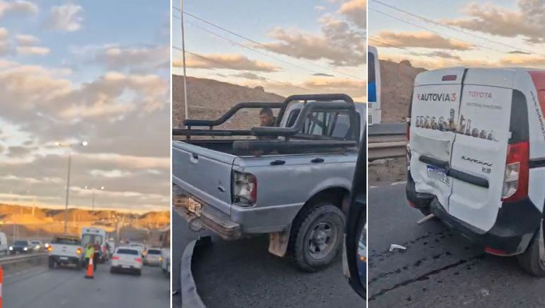 Choque en cadena en Ruta 7: tres camionetas y una persona herida
